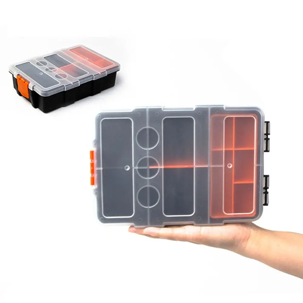 Multi-Grid Portable Plastic Parts Toolbox Combination Screw Storage Box Metal Parts Hardware Tool Screwdriver Repair Tool Box