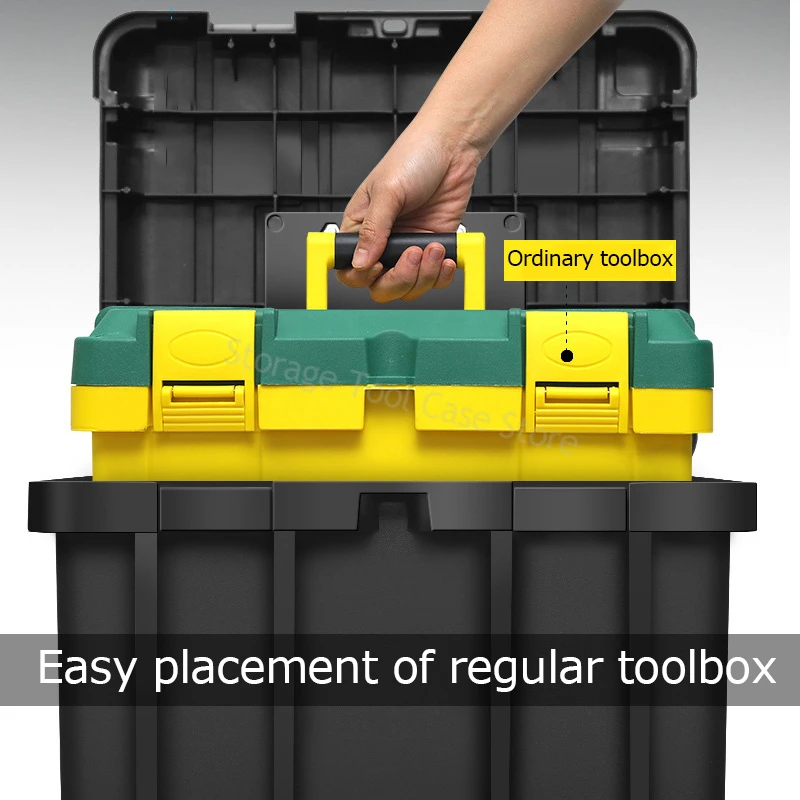 Multiple Specifications Toolbox Removable Tray Tools Storage Box with Handle Portable Stackable Tool Box Tool Bucket Organizer