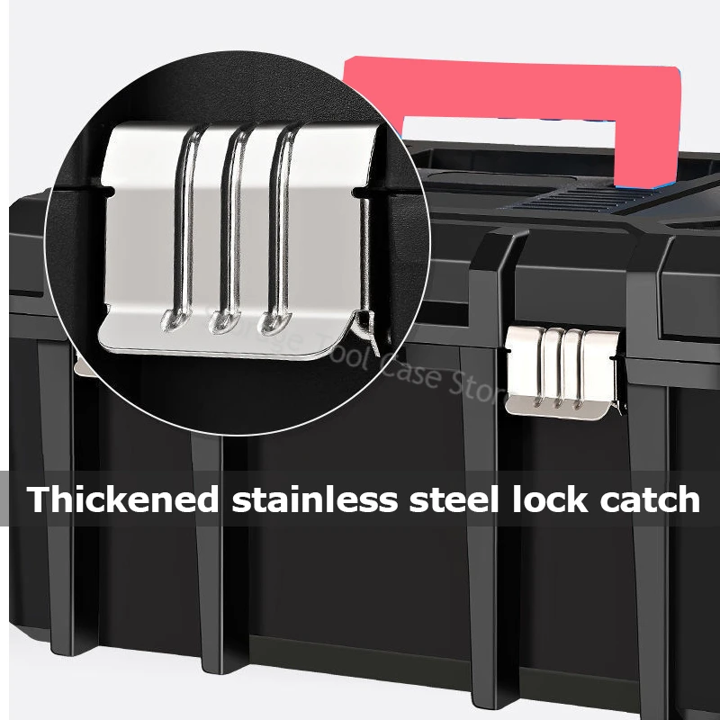 Multiple Specifications Toolbox Removable Tray Tools Storage Box with Handle Portable Stackable Tool Box Tool Bucket Organizer