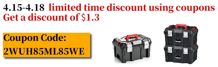 Multiple Specifications Toolbox Removable Tray Tools Storage Box with Handle Portable Stackable Tool Box Tool Bucket Organizer
