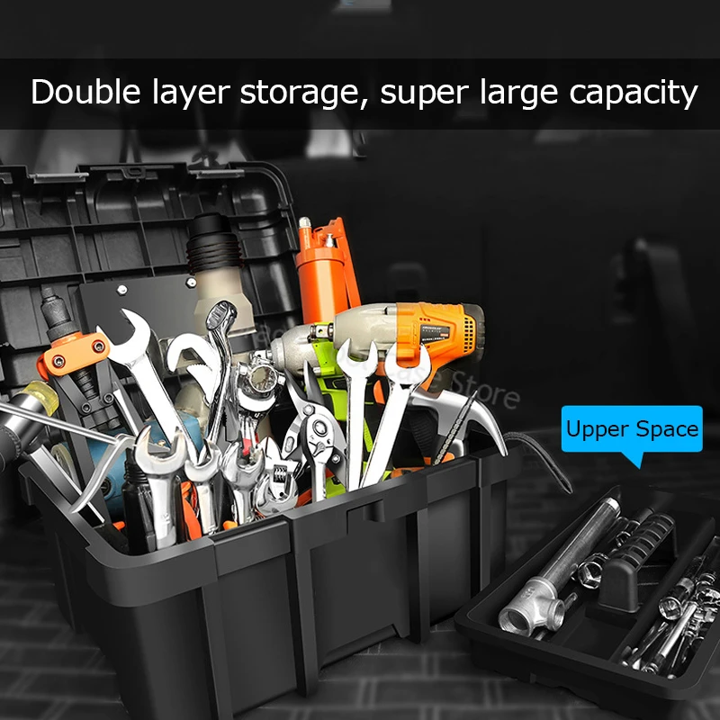 Multiple Specifications Toolbox Removable Tray Tools Storage Box with Handle Portable Stackable Tool Box Tool Bucket Organizer