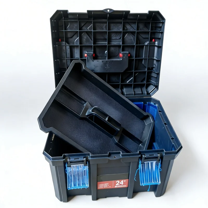 Multiple Specifications Toolbox Removable Tray Tools Storage Box with Handle Portable Stackable Tool Box Tool Bucket Organizer