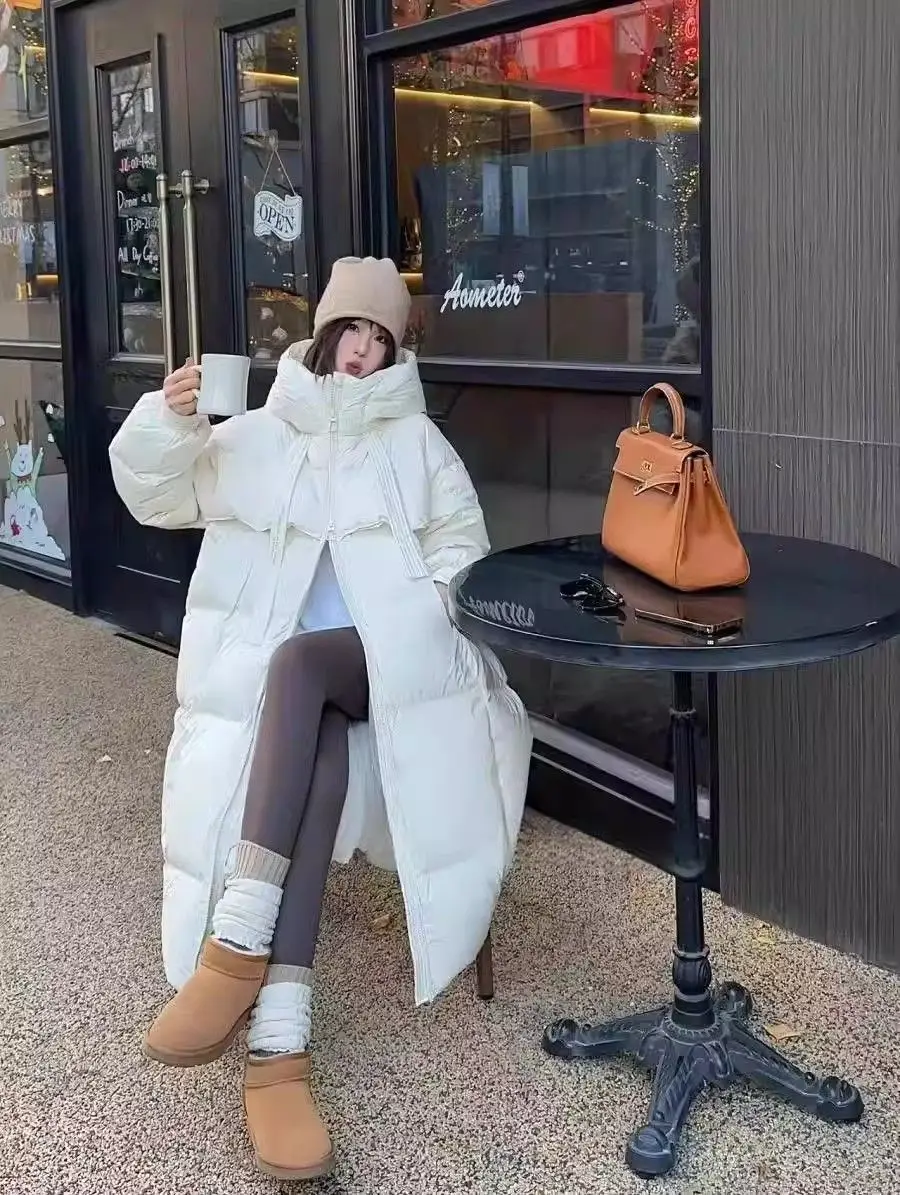2026 New Winter Cotton Jacket Women's Long Coat Korean Edition Loose Thick Fashion Hooded Jackets Female Warm Parker Overcoat