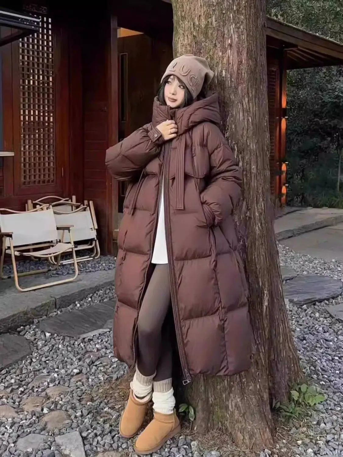 2026 New Winter Cotton Jacket Women's Long Coat Korean Edition Loose Thick Fashion Hooded Jackets Female Warm Parker Overcoat