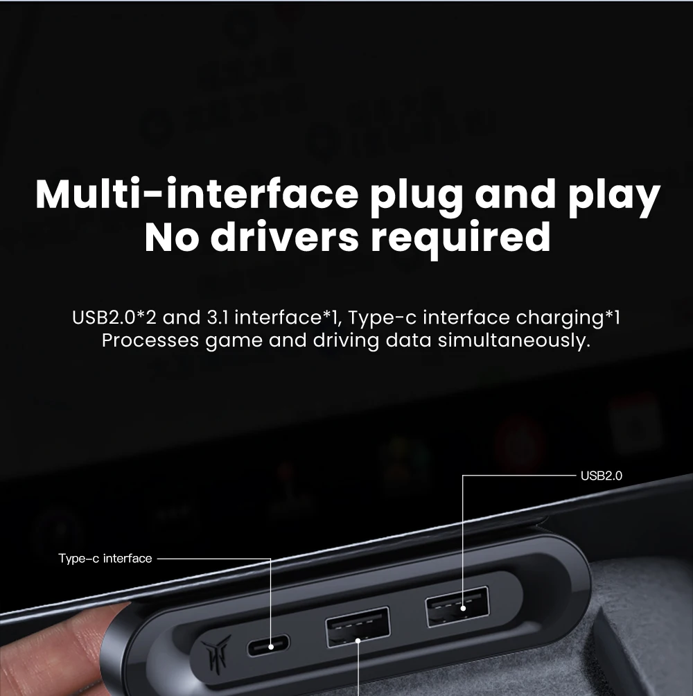 YZ For Tesla Model 3 Highland Model Y 2024 Expansion Dock Central Control Charging Shunt USB HUB Accessories Quick Charger