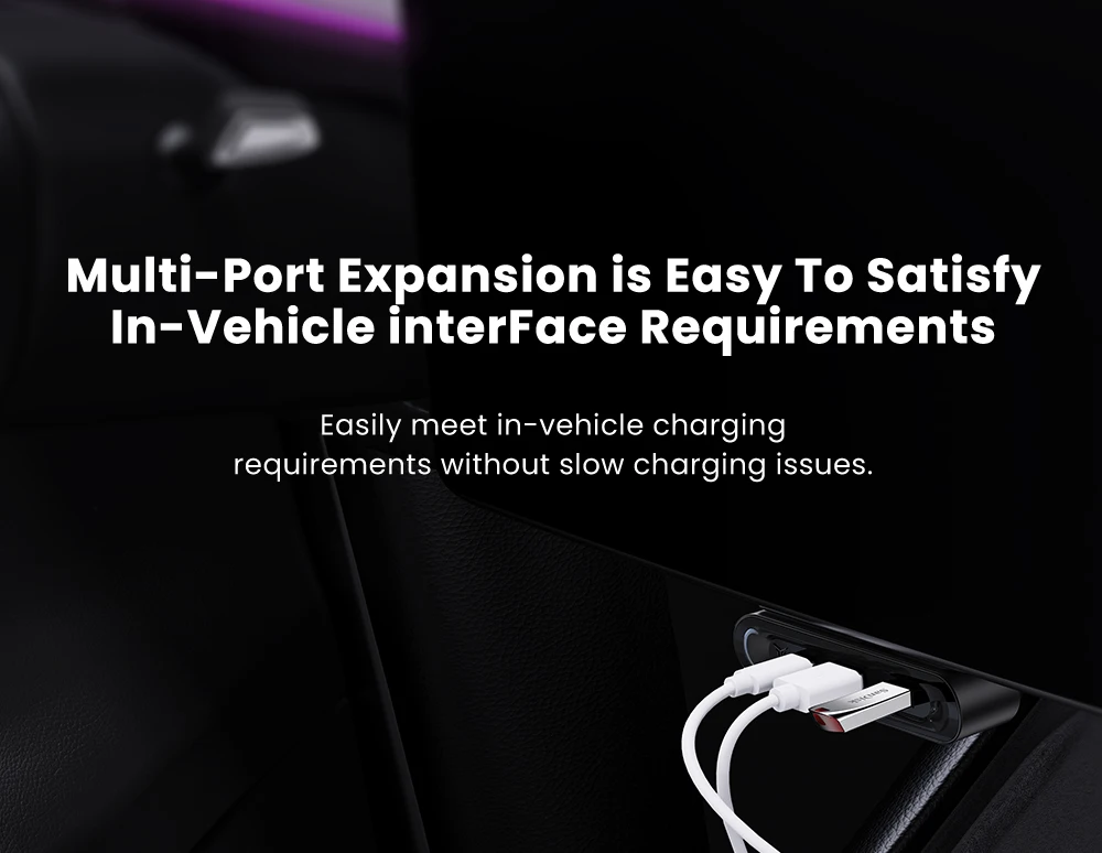 YZ For Tesla Model 3 Highland Model Y 2024 Expansion Dock Central Control Charging Shunt USB HUB Accessories Quick Charger