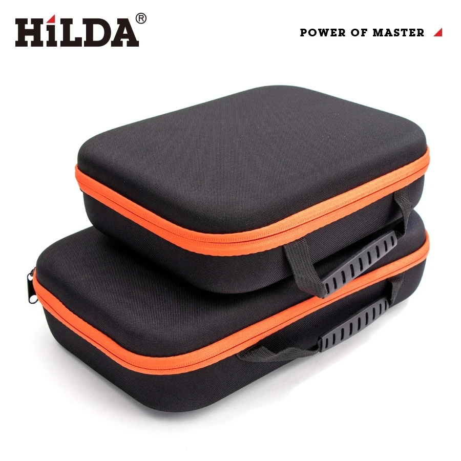 HILDA Large Capacity Tools Bag Tools Waterproof Tool Bags Electrician Hardware Tools Bag Black and Orange Multifunctional Toolki