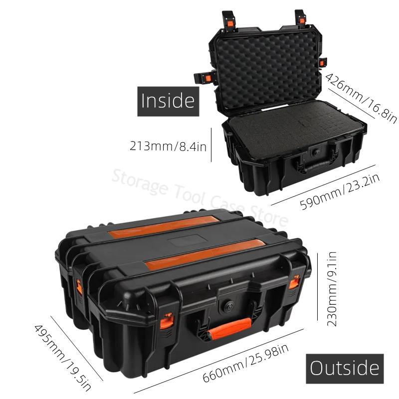 Large Tool Box with Wheels Hard Case Box Large Portable Tool Box Trolley Wheeled Safety Instrument Tool Storage Box Tool Case