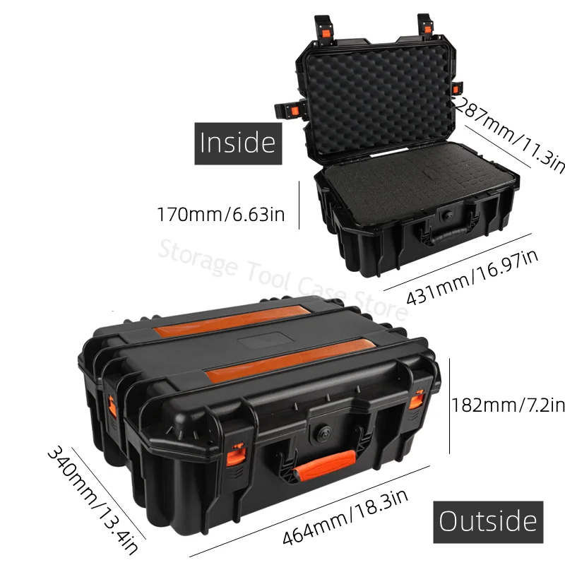 Large Tool Box with Wheels Hard Case Box Large Portable Tool Box Trolley Wheeled Safety Instrument Tool Storage Box Tool Case