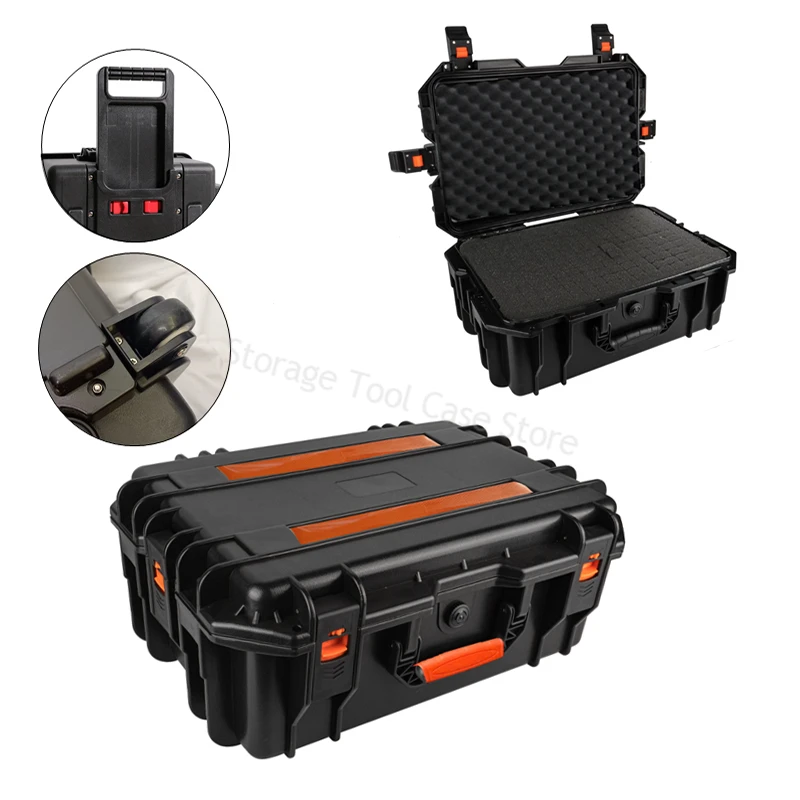 Large Tool Box with Wheels Hard Case Box Large Portable Tool Box Trolley Wheeled Safety Instrument Tool Storage Box Tool Case