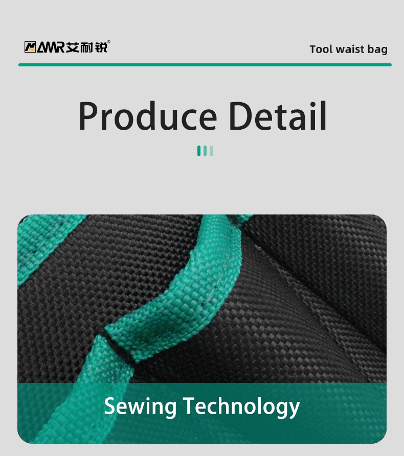 AMR Multi-function Storage Bag Oxford Cloth Waist Pack Hardware Repair Tool Pocket Wrench Pliers Electrician Household Belt