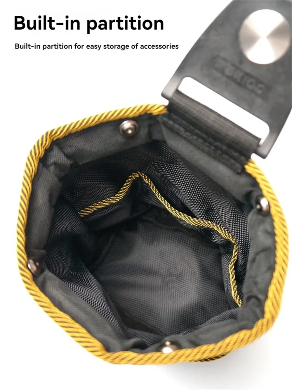 NAKIOO Nail Screw Storage Bag with Buckle Quick Hanging Can Tighten Tool Bag for Carpenter Electrician Cylinder