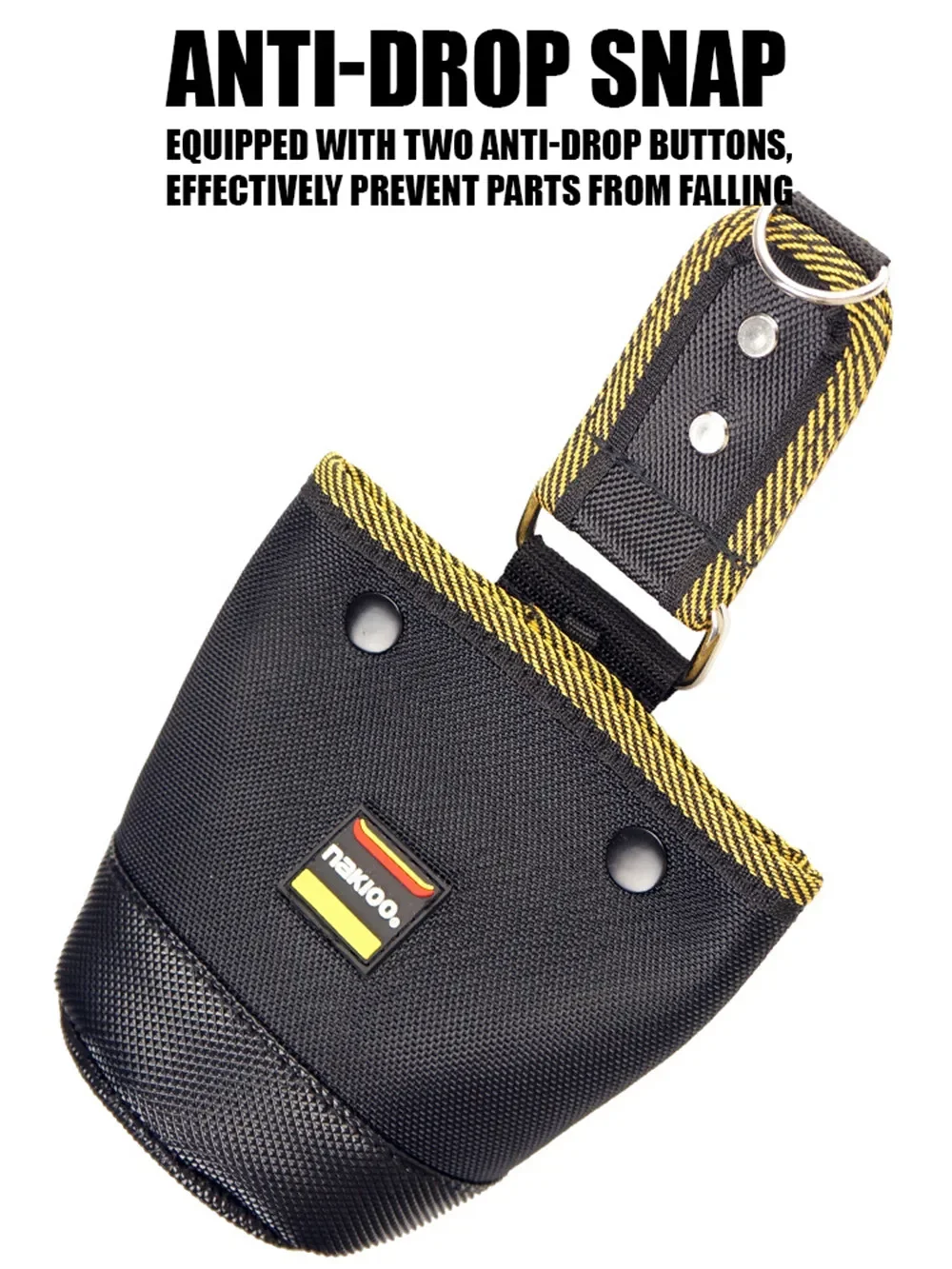 NAKIOO Nail Screw Storage Bag with Buckle Quick Hanging Can Tighten Tool Bag for Carpenter Electrician Cylinder
