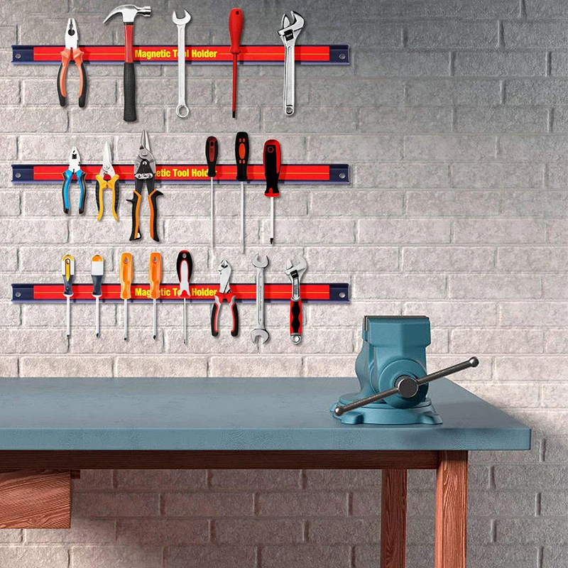 Heavy-duty Magnet Tool Bar Strip Rack,Magnetic Tool Holder,Wrench Organizer Wall Mounted Storage Tool Bar Strip Rack Space-Save