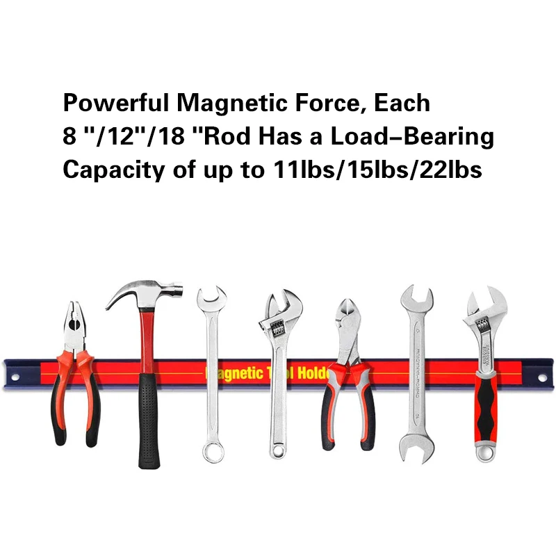 Heavy-duty Magnet Tool Bar Strip Rack,Magnetic Tool Holder,Wrench Organizer Wall Mounted Storage Tool Bar Strip Rack Space-Save
