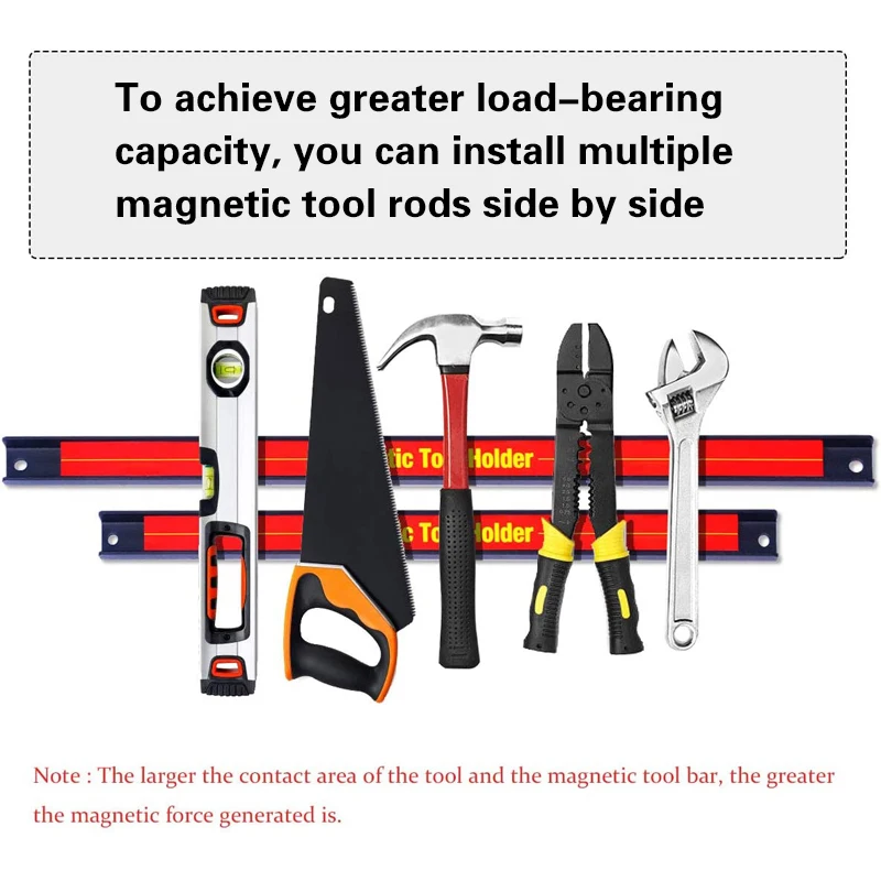 Heavy-duty Magnet Tool Bar Strip Rack,Magnetic Tool Holder,Wrench Organizer Wall Mounted Storage Tool Bar Strip Rack Space-Save