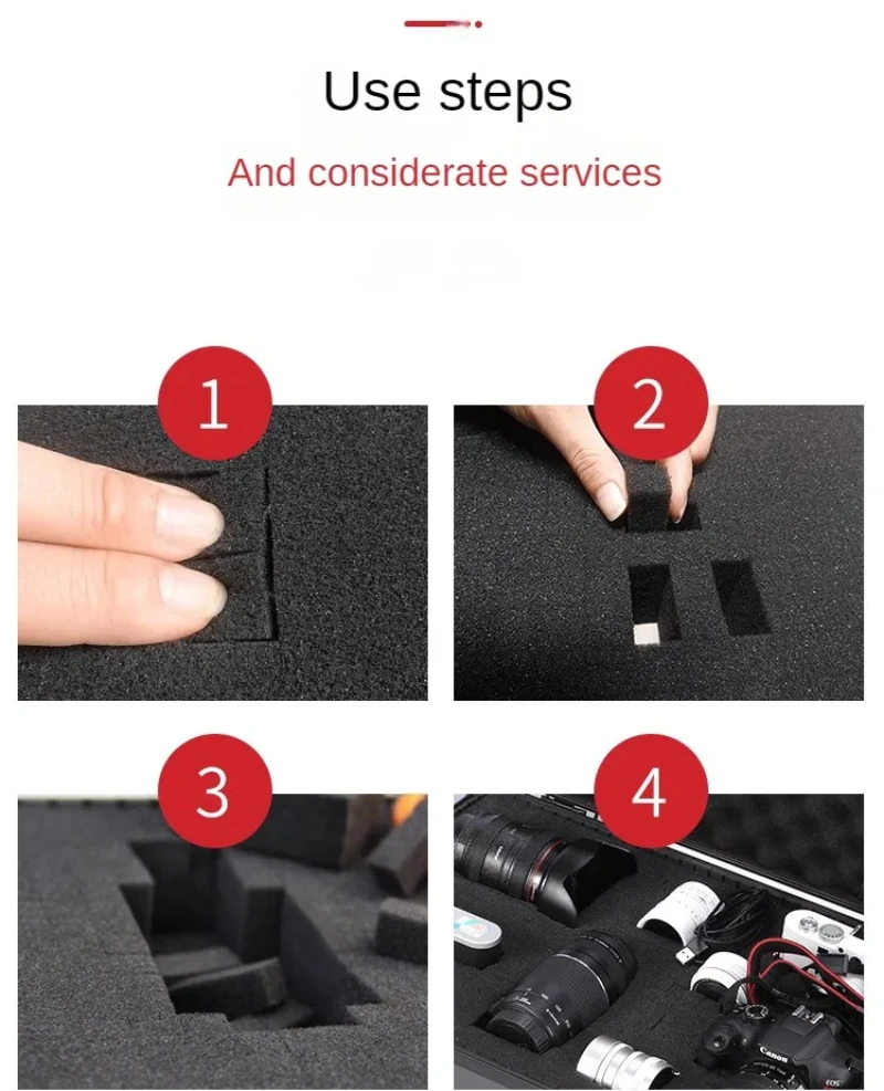 Pre-cutting Foam Insert High Density Pick Pluck Toolbox Foam For Hard Case And Flight Case Precorted Shadow Foams Grid Sponge
