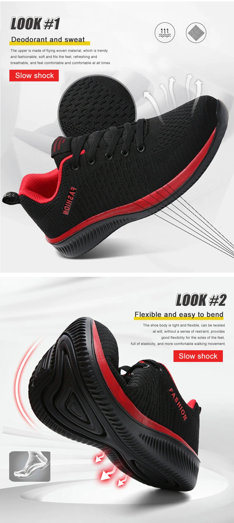 Men Women Knit Sneakers Breathable Athletic Running Walking Gym Shoes
