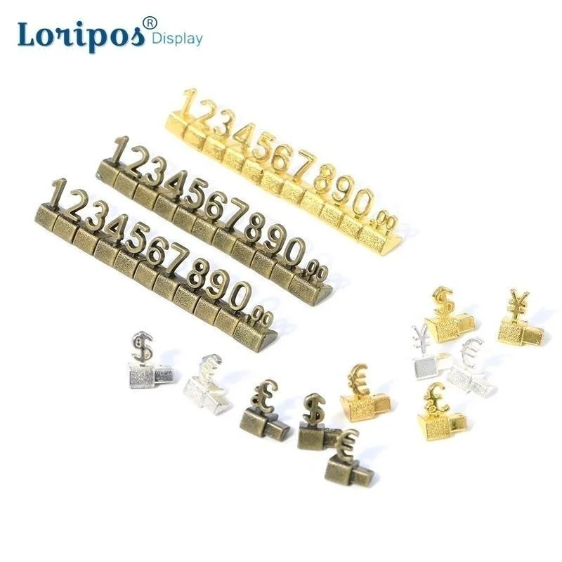 3D Metal Price Tag Price Display The Same Digital Price Cubes Jewelry Price Label Watch Iphone Tag Price In Euro Dollar