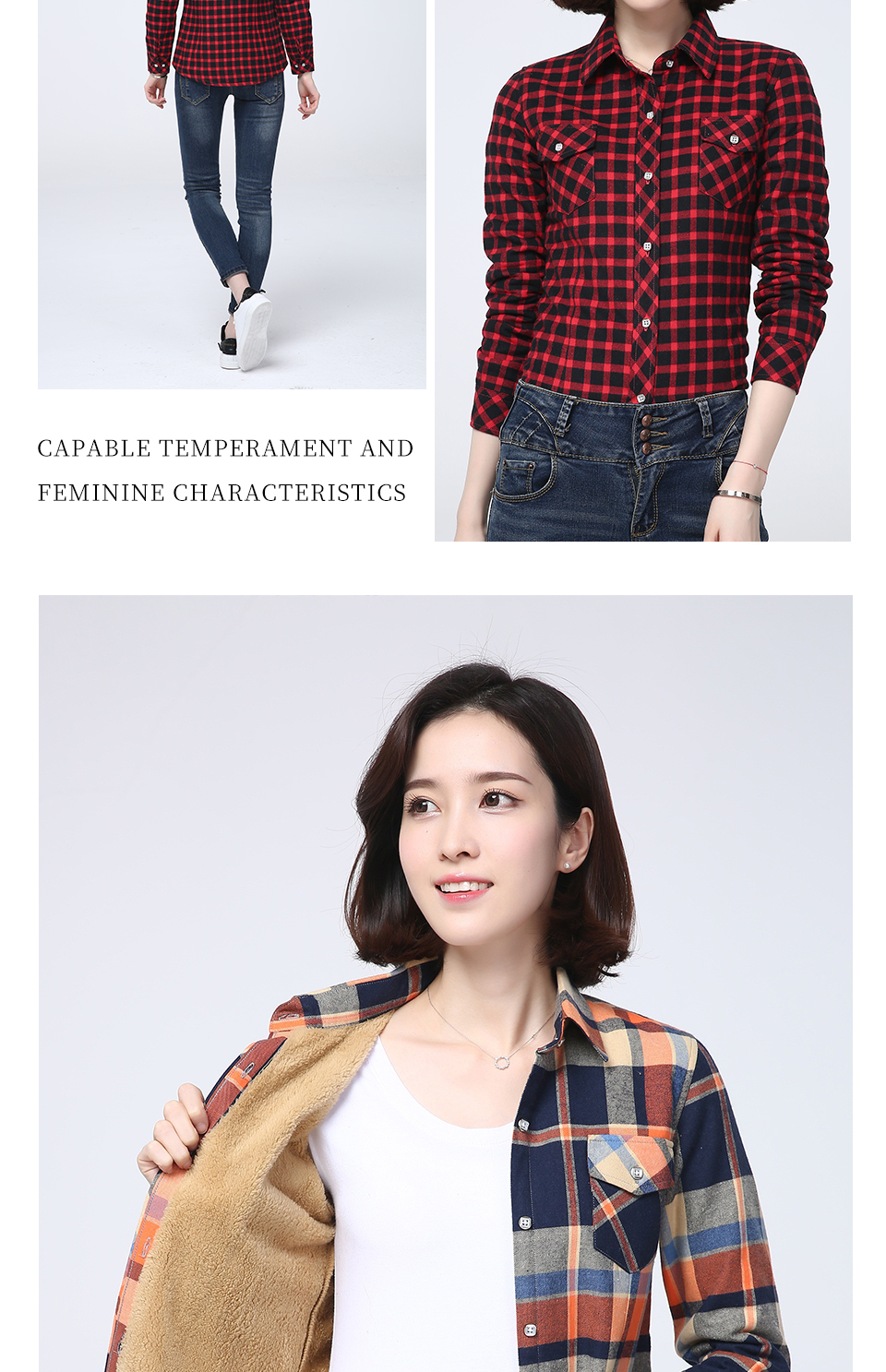 2025 Winter New Plus Thick Fleece Women's Warm Plaid Shirt Coat Lady Casual Velvet Jacket Tops Hot Brand Woman Clothes Outerwear