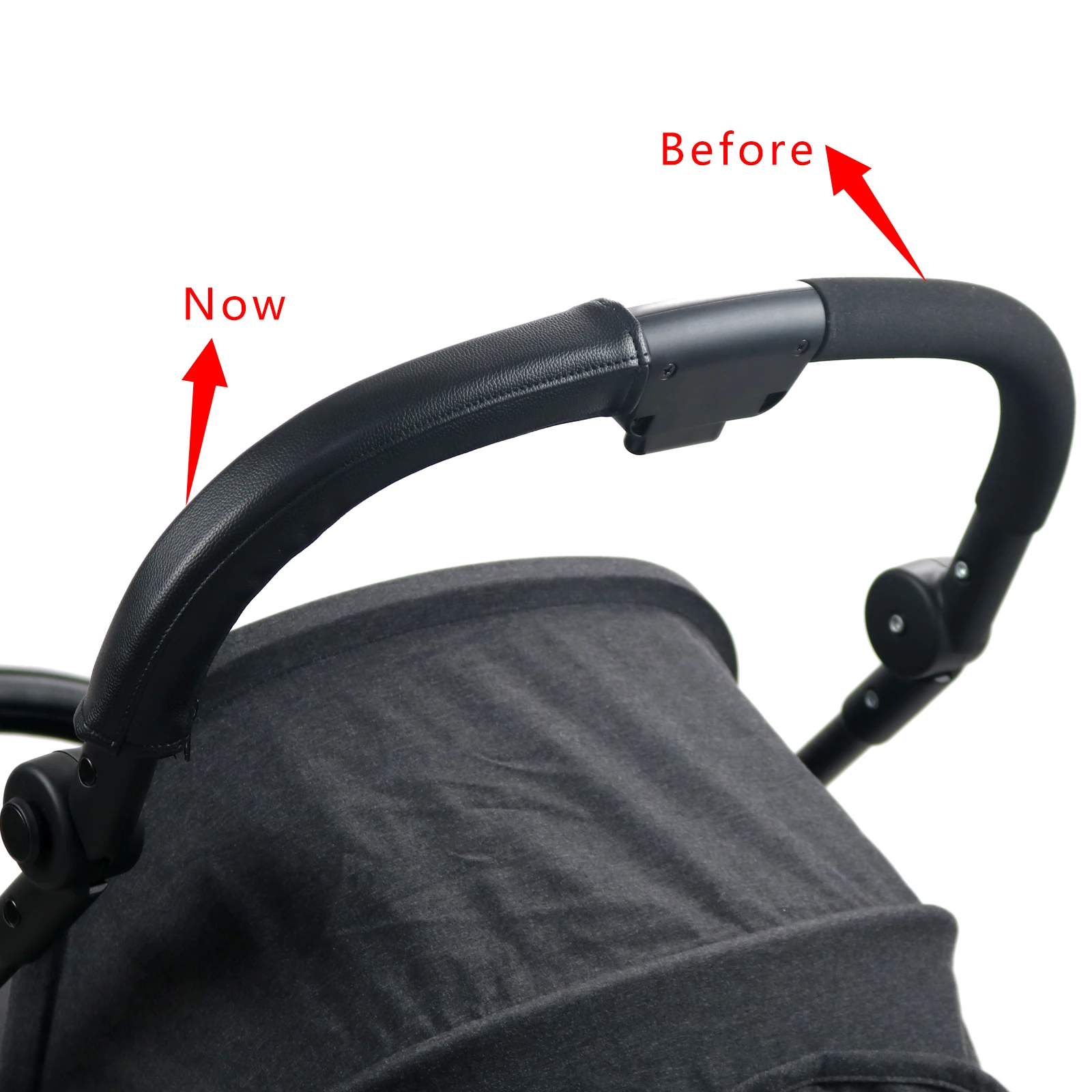 Leather Handle Cover Suitable For Cybex Eezy S Twist(+) 2 Stroller Pram Sleeve Case Armrest Cover Stroller Accessories
