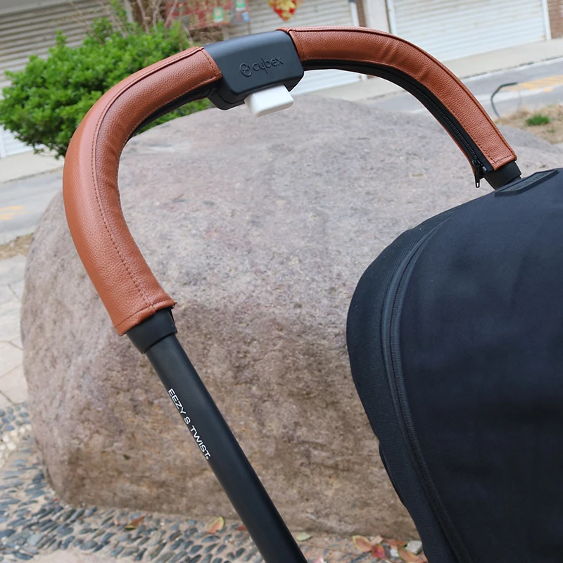 Leather Handle Cover Suitable For Cybex Eezy S Twist(+) 2 Stroller Pram Sleeve Case Armrest Cover Stroller Accessories