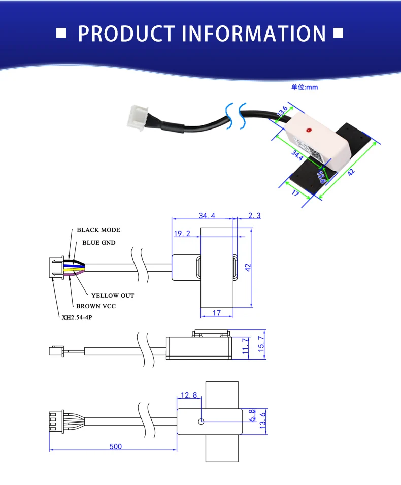 XKC-Y26 Non-contact Liquid Level Sensor External-attached Pipeline Water Level Sensor Liquid Sensor Liquid Detection Switch