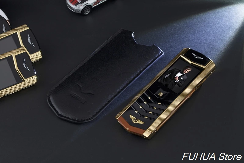 V9 Metal Body Luxury Bar Phone K9 Dual Sim Bluetooth Dialer Senior Mobile Cellphone Invisible Keyboard Support Russian Keyboard