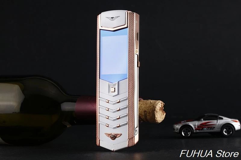 V9 Metal Body Luxury Bar Phone K9 Dual Sim Bluetooth Dialer Senior Mobile Cellphone Invisible Keyboard Support Russian Keyboard