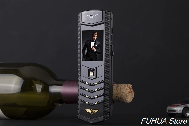 V9 Metal Body Luxury Bar Phone K9 Dual Sim Bluetooth Dialer Senior Mobile Cellphone Invisible Keyboard Support Russian Keyboard