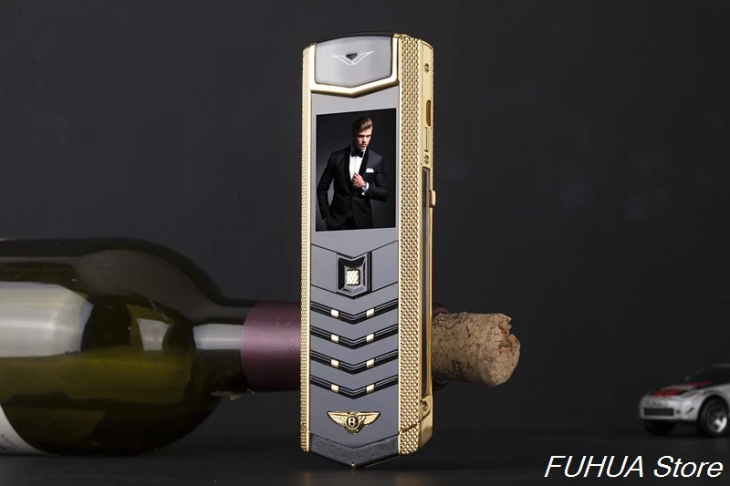 V9 Metal Body Luxury Bar Phone K9 Dual Sim Bluetooth Dialer Senior Mobile Cellphone Invisible Keyboard Support Russian Keyboard