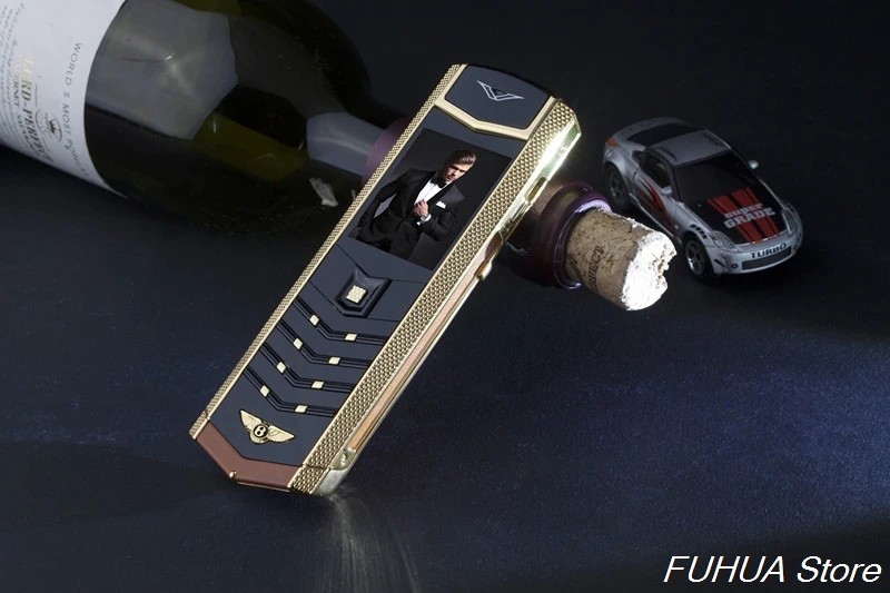V9 Metal Body Luxury Bar Phone K9 Dual Sim Bluetooth Dialer Senior Mobile Cellphone Invisible Keyboard Support Russian Keyboard