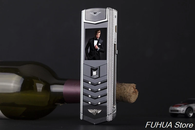 V9 Metal Body Luxury Bar Phone K9 Dual Sim Bluetooth Dialer Senior Mobile Cellphone Invisible Keyboard Support Russian Keyboard