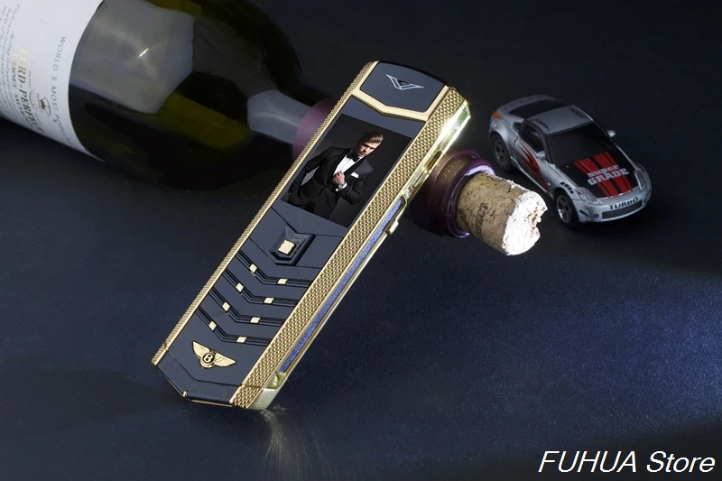 V9 Metal Body Luxury Bar Phone K9 Dual Sim Bluetooth Dialer Senior Mobile Cellphone Invisible Keyboard Support Russian Keyboard