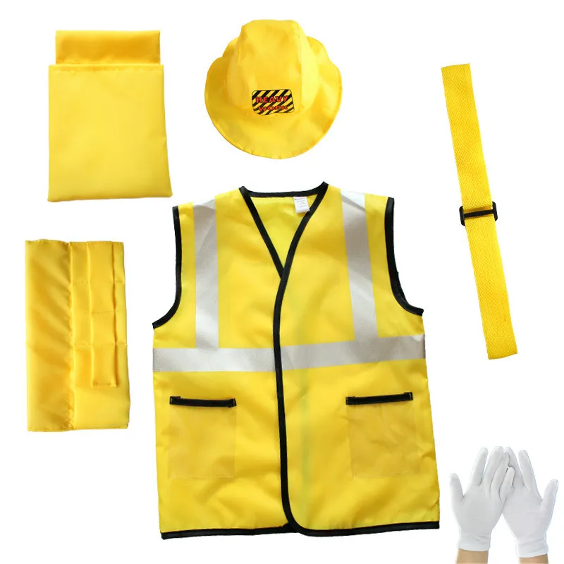 Construction Workers Clothing Toddlers Small Woodworking Dress Up Clothes Construction Toy Set To The Best Gift for Children