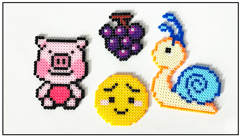 2.6mm Hama Beads Bean Splicing Template Large Square Splicing Children's Puzzle Toy Puzzle Bean Splicing Accessories