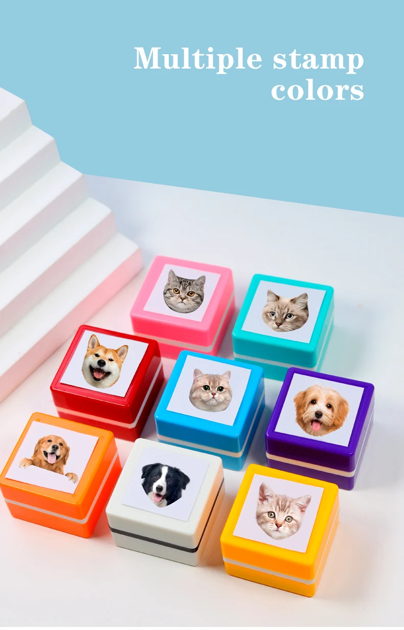 Custom-Made Pet Portrait Stamp DIY For Dog Figure Seal Personalized Cat Doggy Cuztomized Memento Chapter for Bookkeeping
