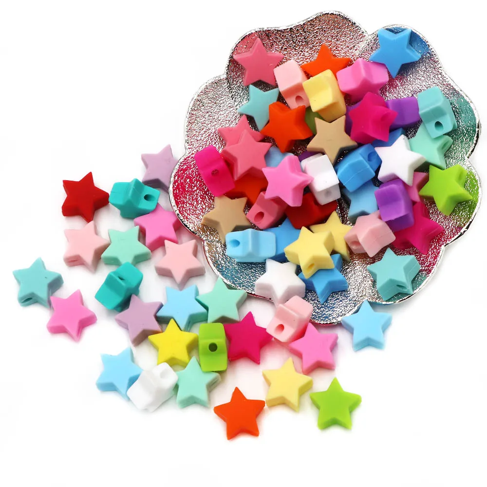 BOBO.BOX 10pcs Silicone Beads Animal Koala Raccoon Food Grade Baby Silicone Teething Toy BPA-Free DIY Pacifier Chain Accessories