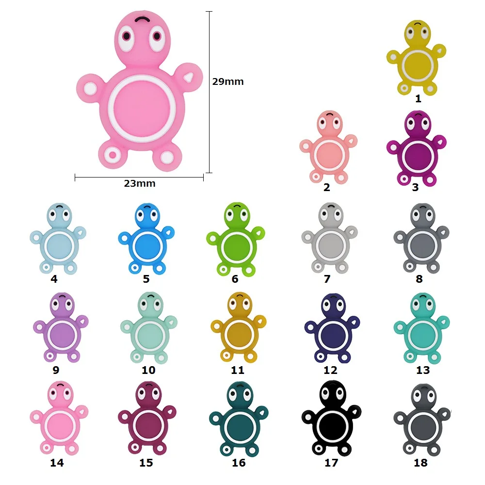 BOBO.BOX 10pcs Silicone Beads Animal Koala Raccoon Food Grade Baby Silicone Teething Toy BPA-Free DIY Pacifier Chain Accessories