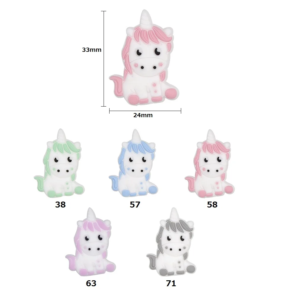 BOBO.BOX 10pcs Silicone Beads Animal Koala Raccoon Food Grade Baby Silicone Teething Toy BPA-Free DIY Pacifier Chain Accessories