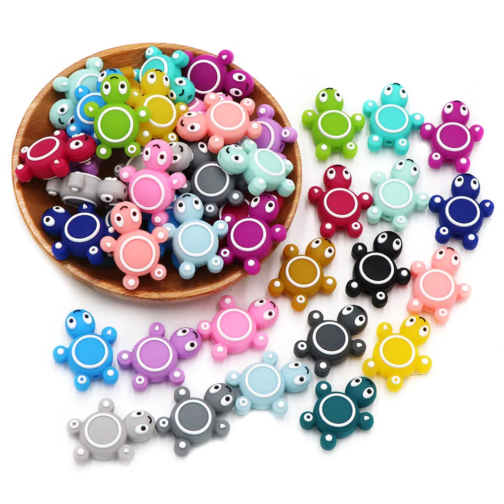 BOBO.BOX 10pcs Silicone Beads Animal Koala Raccoon Food Grade Baby Silicone Teething Toy BPA-Free DIY Pacifier Chain Accessories
