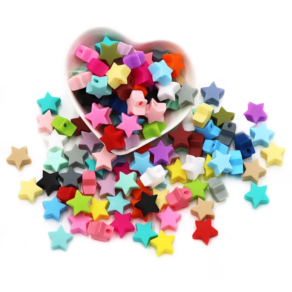 BOBO.BOX 10pcs Silicone Beads Animal Koala Raccoon Food Grade Baby Silicone Teething Toy BPA-Free DIY Pacifier Chain Accessories