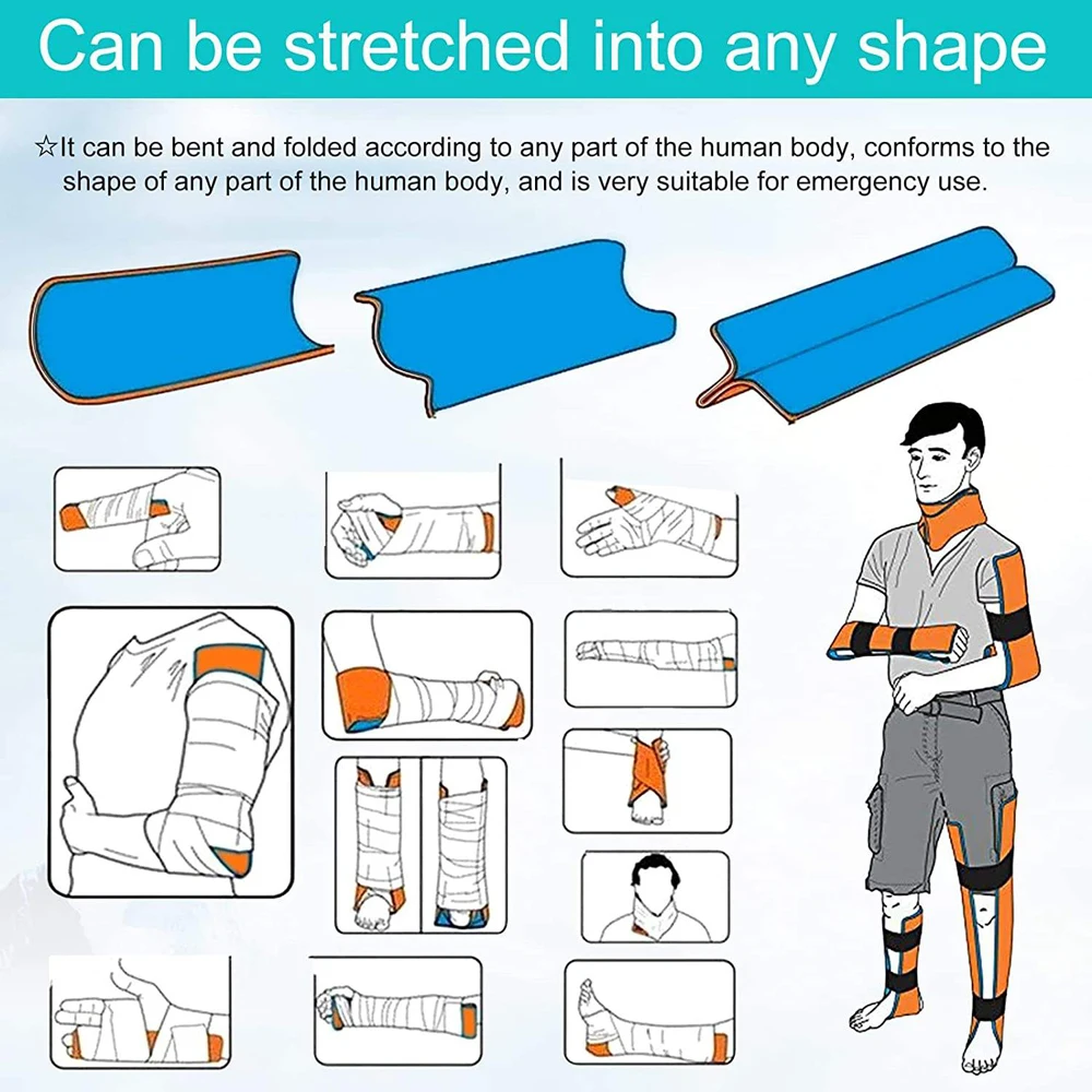 First Aid Universal Aluminum Splint Roll Medical Survival Polymer For Fixture Bone Emergency Medical Kit Outdoor Travel