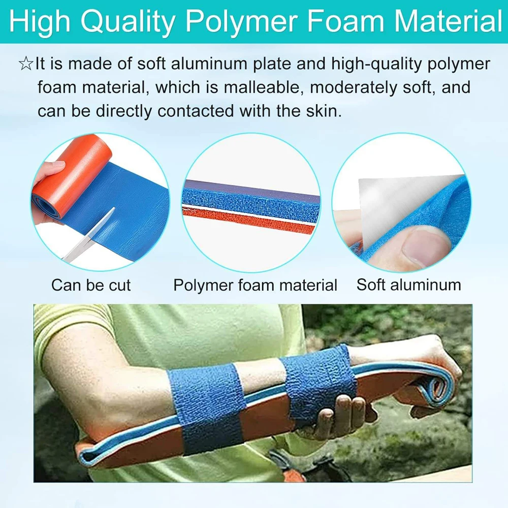 First Aid Universal Aluminum Splint Roll Medical Survival Polymer For Fixture Bone Emergency Medical Kit Outdoor Travel
