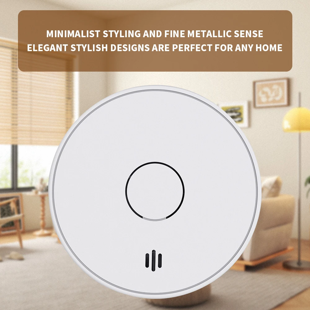 V-Come Standalone Smoke Alarms for Home, 10-Year Battery Photoelectric Smoke Detector, EN14604 AS3786 , VS02