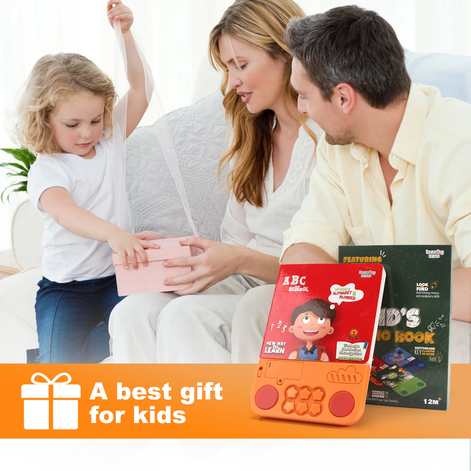 Kids Electronic Audio Books with Melody & Lights Drum Sounds Animals Cognitive Books Interactive Pre-school Educational Toys