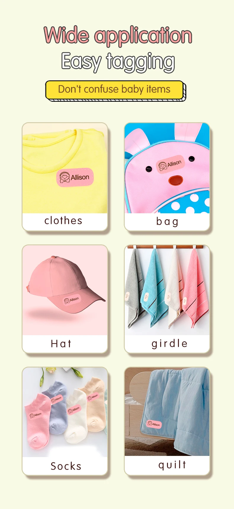 12Pcs 24*50MM Personalized Leather Name Labels Washable Iron On Tags Sicker Custom Handmade Clothing Fabric Label Sewing Logo