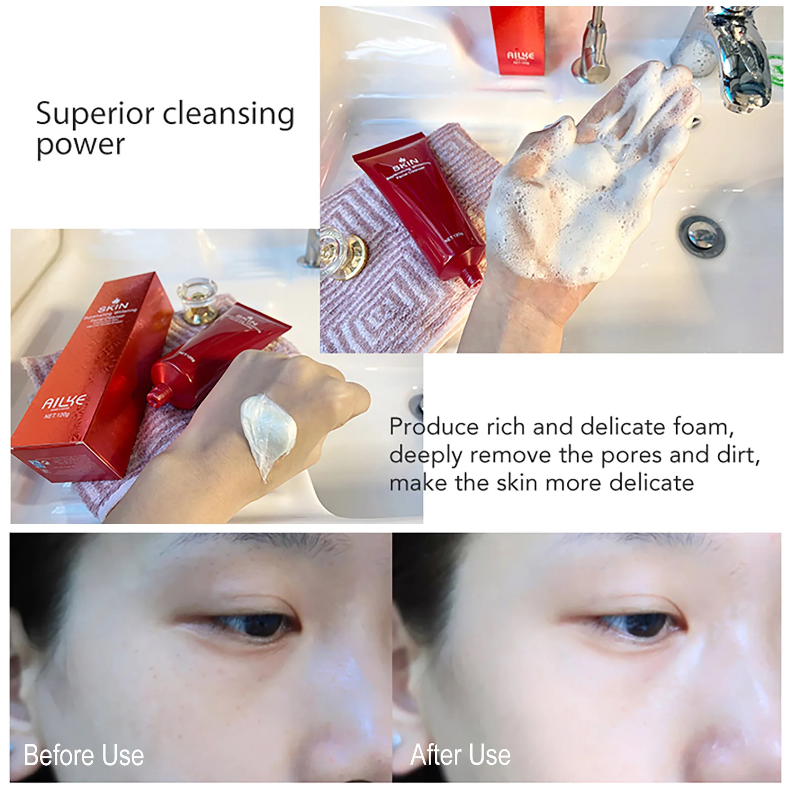 AILKE Whitening Face Care Set, With Hyaluronic Acid, Reduce Freckles, Melanin, Dark Spots, Even Skin Tone, For All Skin Types