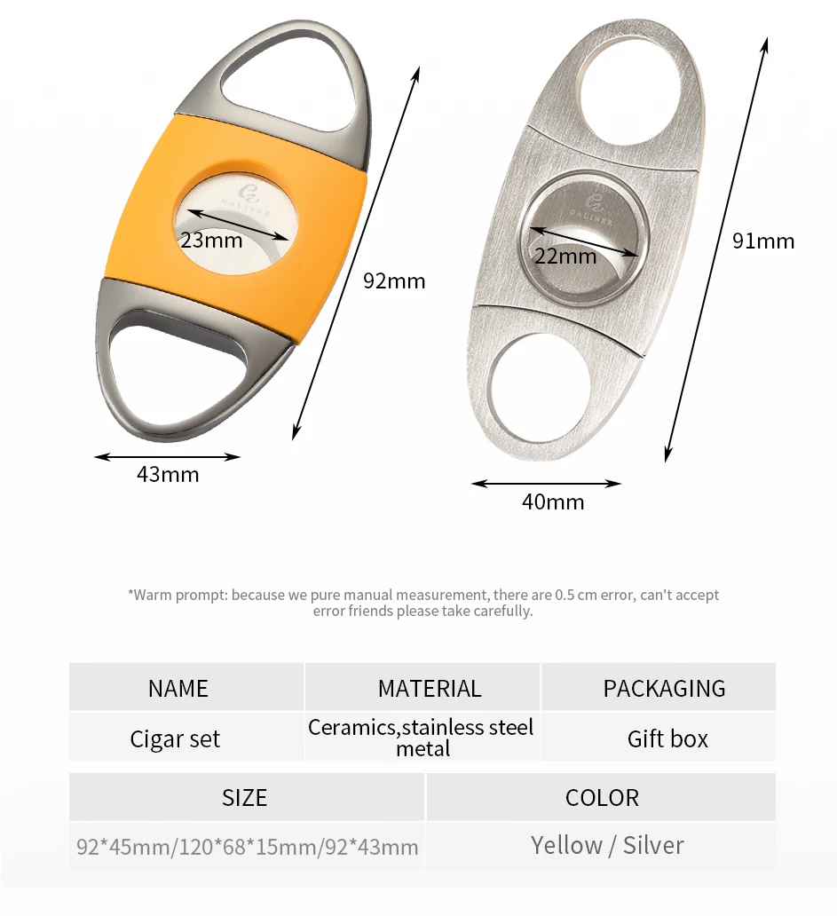 GALINER Puro Travel Ashtray Home Torch Jet Flame Cigar Lighter Smoking Accessories Tobacco Cigar Cutter Charuto Gadgets