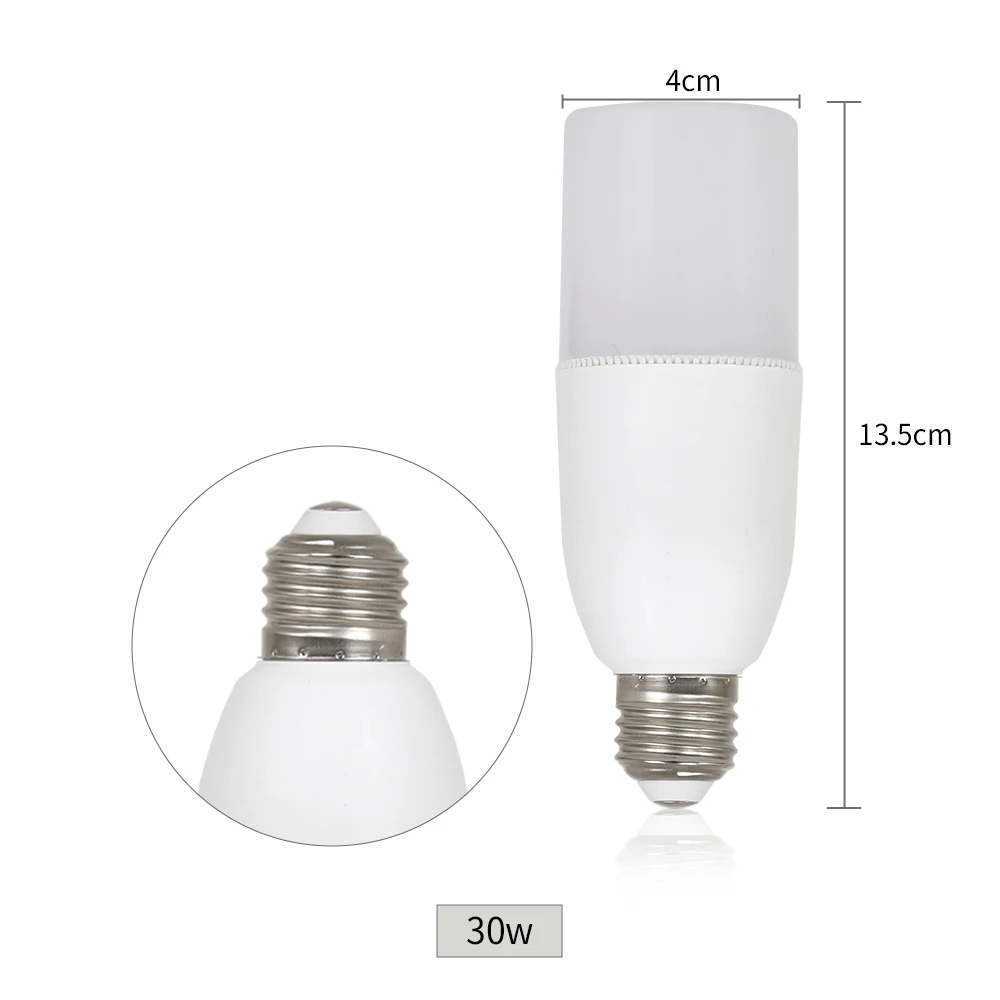 30/40W Led Column Photography Light Covered Aluminum 5600k Continuous Energy Saving For E27 Base Photographic Lighting Plastic